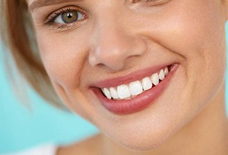 close up of woman with perfect white smile