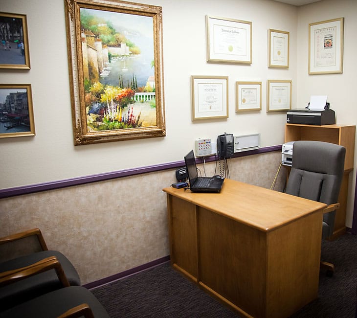 Dental office consultation room