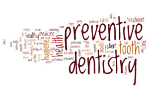 preventive dentistry word cloud