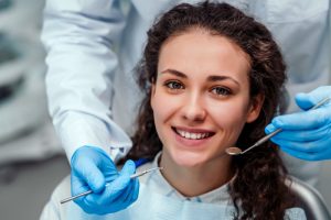 woman at dental checkup