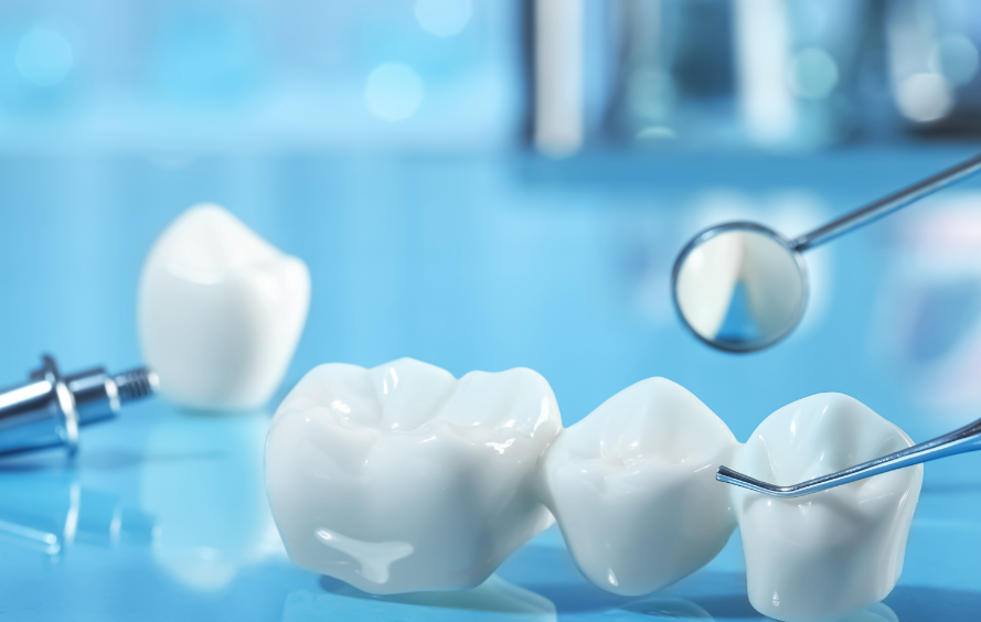 Close up of a dental crown